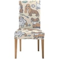 thumbnail image 2 of FMSHPON Sketch Dog Breeds Cavalier King Charles Stretch Chair Cover Protector Seat Slipcover for Dining Room Hotel Wedding Party Set of 6, 2 of 6