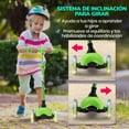 thumbnail image 2 of Monopatin Scooter para Niños de 2 a 5 Años Hurtle, 3 Ruedas con Luces LED, Mini Kickboard con Freno, Manillar Ajustable de 63 cm a 71 cm, Antideslizante, Patin del Diablo, Verde, 2 of 7