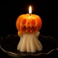 thumbnail image 2 of Halloween Ghost Candles, Halloween Decorations Indoor, Cute Spooky Fall Decor Burning White Scented Wax Candles Gifts for Boo Basket Stuffers , Room Mantel Table Decor, 2 of 7