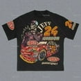 thumbnail image 3 of Camisetas con estampado gráfico de Ninja de Anime japonés Y2k, tops cortos de algodón de gran tamaño para mujer, ropa urbana Harajuku de manga corta para hombre, 3 of 5