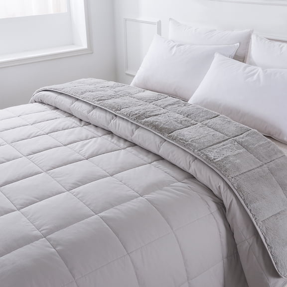 Cozy Down Blanket - Reversible - Glacier Grey - Full/Queen