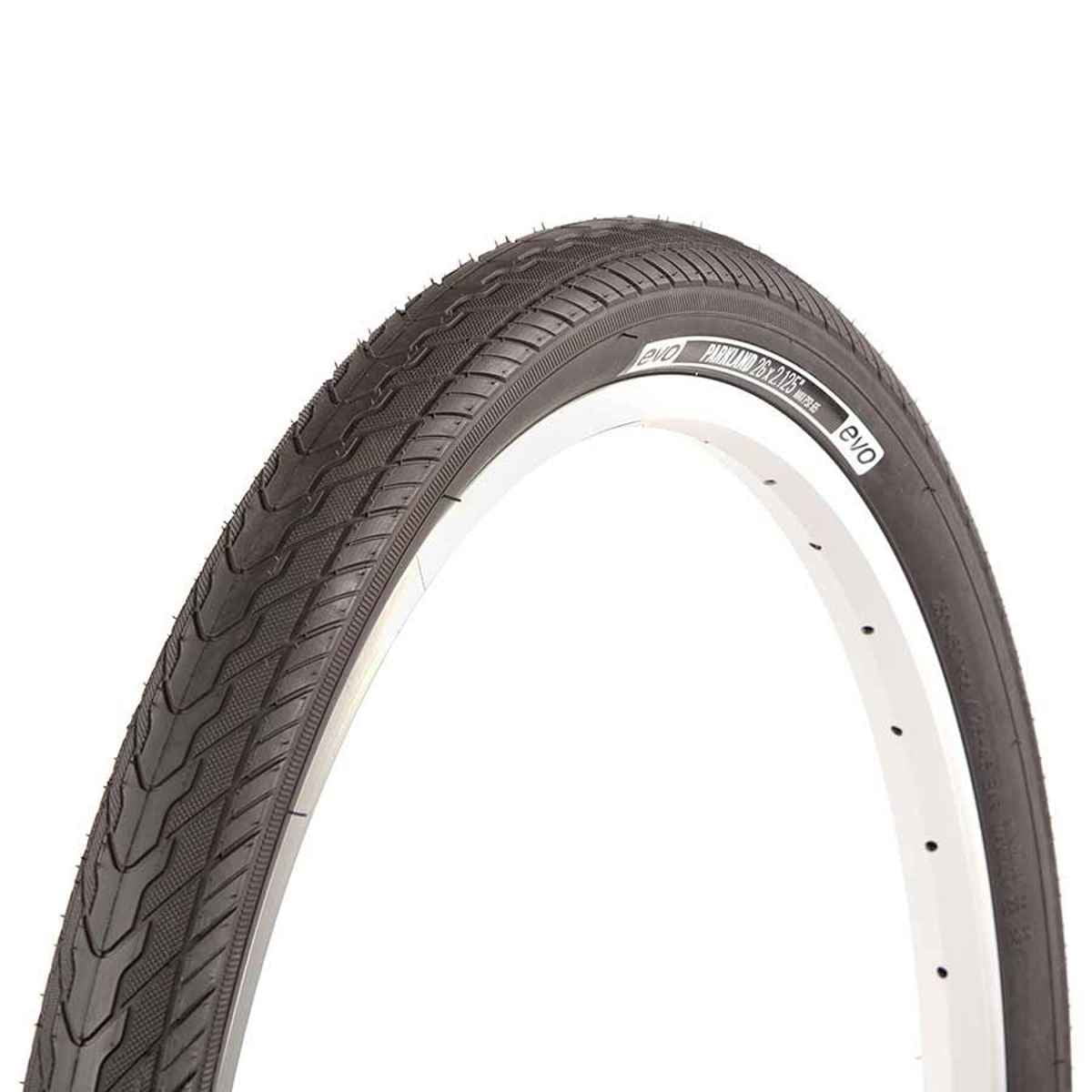 EVO Parkland Clincher Wire Bead Bicycle Tire 700x38C Black 10EV