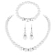 thumbnail image 1 of 1 set perla collar pendiente pulsera novia kit de joyería boda gargantilla cuello, 1 of 5