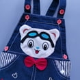 thumbnail image 5 of KIDSCOOL SPACE Baby Summer Cotton Denim 3D Bear Soft Shorts Overalls, 5 of 5