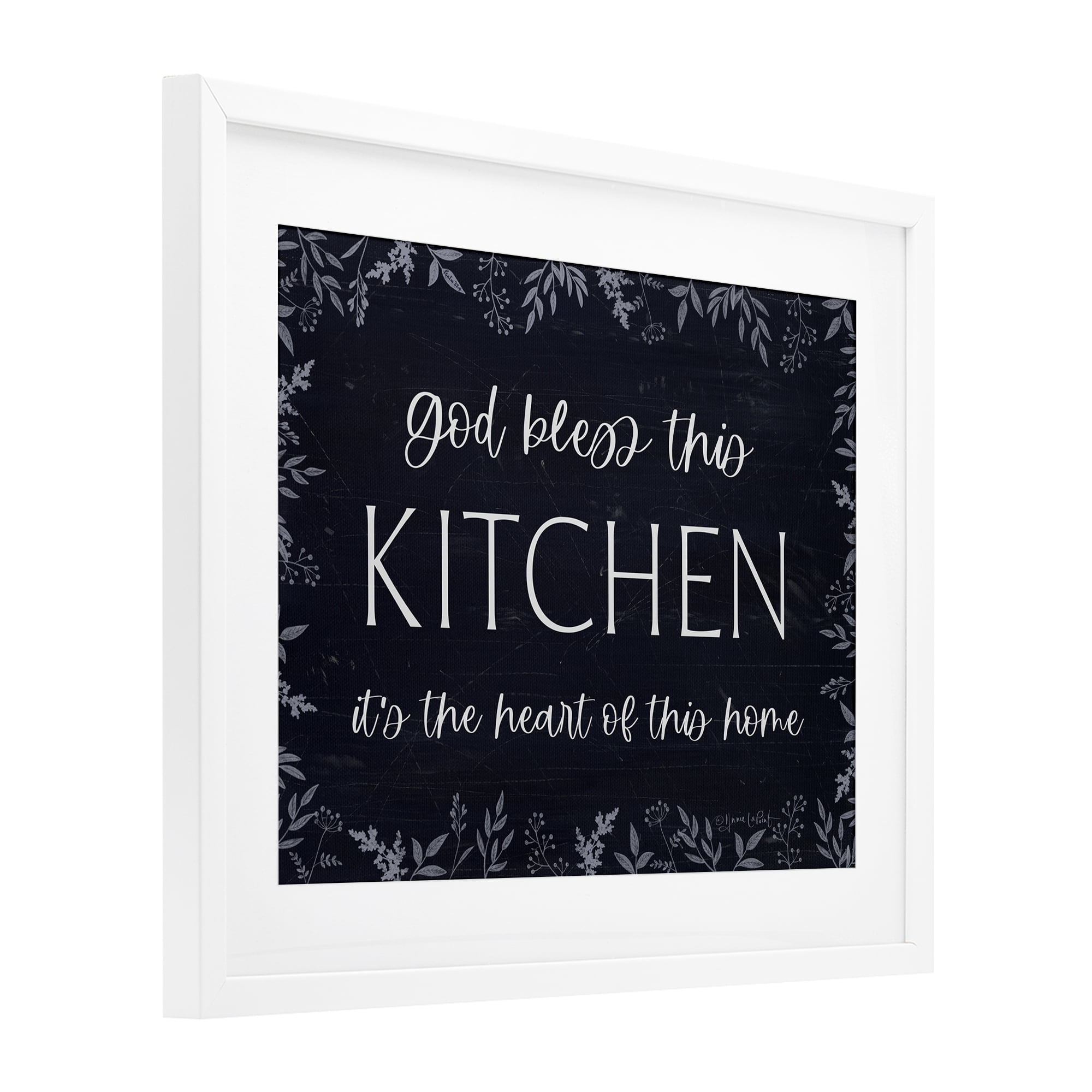 Stupell Industries Kitchen Heart Of This Home White Framed Print Under Glass, design by Annie LaPoint