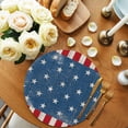 thumbnail image 2 of 4th of July Round Placemats Set of 8 for Dinning Tables,Heat-proof Braided Table Mats 13 Inch,Retro Wood Patriot Independence Day Washable Place Mat for Kitchen Restaurant Party Decor Table Setting, 2 of 9