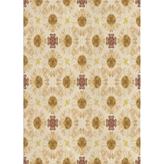 Ahgly Company Machine Washable Indoor Rectangle Transitional Khaki Gold Area Rugs, 2' x 4'