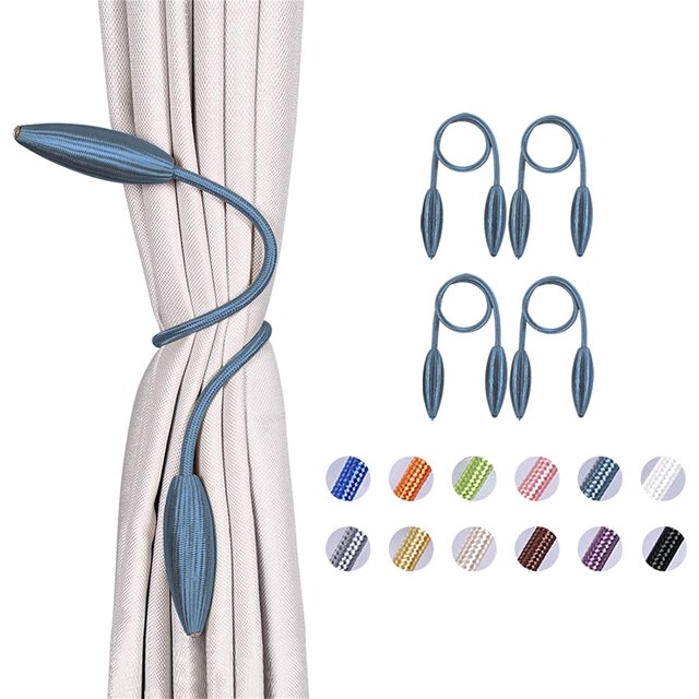2 Pack DIY Curtain Tiebacks Clips Crystal Decorative Creative Twist Drape Tie Backs European Style Random Modelling Curtain Holdbacks for Home Kitchen Office Window Drapery