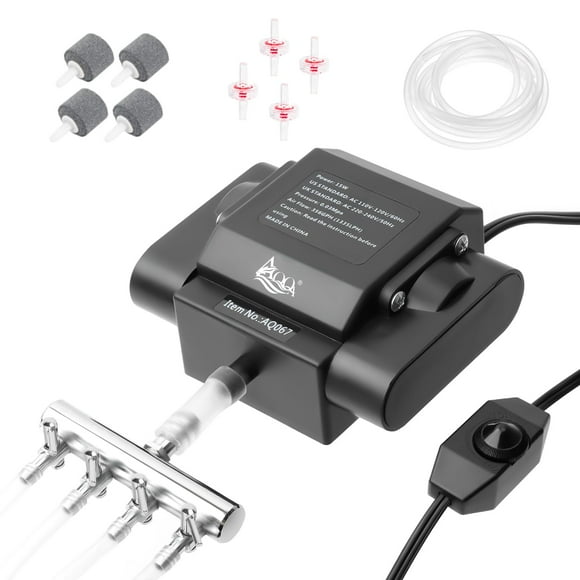 Bomba de Aire AQQA AQ0067 15W 4 Salidas Ajustable 1000 Gal 110V
