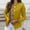 Yellow, variant on Floenr Women's Plus Size Tops,Women's Solid Color Long-Sleeved Slim-Breasted Small Suit Short Coat Top