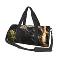 thumbnail image 1 of Fotbe Realistic Style Cute Cat Bolsa Deportiva de Lona Plegable con Estampado, Bolsa de Gimnasio con Bolsillo Seco/Húmedo, Bolsa de Viaje Ultraligera de Gran Capacidad, 1 of 6