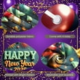 thumbnail image 4 of Colorful Balloons Happy New Year Banner 3D Letters New Year Display Teal & Orange Shiny Ornaments 2026 Backdrop for New Year Party Holiday Celebration Indoor Decoration, 4 of 9