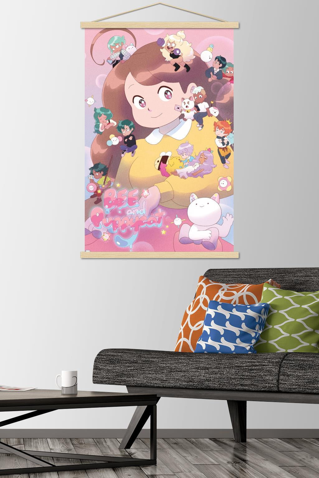 Bee And Puppycat Space Flowers Poster - 14.725x22.375 Inches With 30 Push Pins
