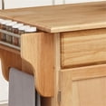 thumbnail image 6 of Bowery Hill 2-Drawer and 4-Shelf Wood Kitchen Cart in Natural, 6 of 13