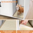thumbnail image 4 of Litter Box Enclosure, Cat Litter Box Furniture Hidden, with Scratching Mat, Wooden Cat Washroom Indoor, Fit Most of Litter Box, 31.5" L x 19.7" W x 21.7" H, White+Dark Gray, 4 of 17