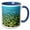 Blue/White, variant on 3drose, Turkish Aegean Seashore Artistic Abstract, 11oz Two-tone Red Mug