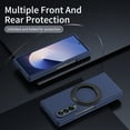 thumbnail image 3 of Magnetic Case for Samsung Galaxy Z Fold 4 Case Compatible with Mag-Safe, Built in Screen Protector with 360 Rotating Ring Holder Stand Military Grade Shockproof Flip Kickstand Phone Cover,Blue, 3 of 7
