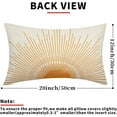 thumbnail image 4 of Sunshine Pillow Covers 12x20 Set of 2 Cute Orange Sun Bohemian Style Decor Outdoor Throw Pillows Boho Sunset decor Pillowcase Linen Lumbar Cushion Case for Home Couch Sofa Bed, 4 of 6