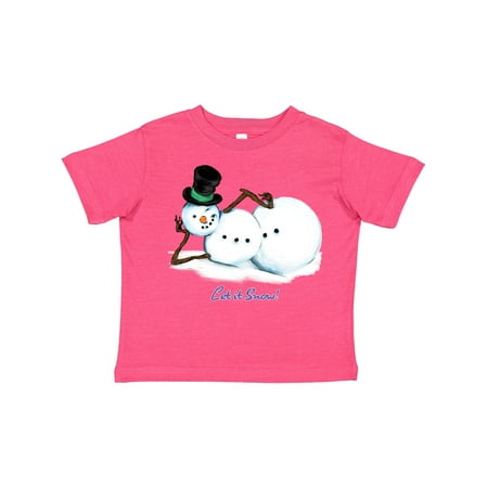 

Inktastic Let It Snow Sassy Snowman in Top Hat Gift Toddler Boy or Toddler Girl T-Shirt