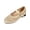 Beige, variant on Woven Mesh Ballet Flats for Women with Metal Buckle Strap Ballerina Flat Shoes Comfortable Round Toe Mary Jane Flat.