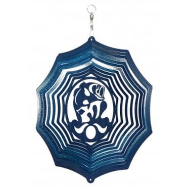 Fish - Bass Web Blue Wind Spinner