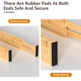 thumbnail image 3 of Drawer Divider 4 PCS Bamboo Drawer Dividers Organizers Adjustable Drawer Dividers for Clothes Kitchen Drawer Divider Dresser Drawer Divider Drawer Separators 12.9""-17"" Expandable Drawer Divide, 3 of 4