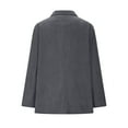thumbnail image 4 of Fnooota Women's Blazer Jackets, Lapel Work Office Long Sleeve Casual Ladies Blazers Dark Gray Size 2XL, 4 of 5