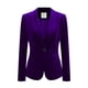 thumbnail image 1 of Chaqueta de Terciopelo Allegra K Abrigo de Oficina con Botones y Cuello Chal Morado oscuro M, 1 of 7