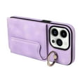 thumbnail image 5 of iPhone 15 Pro Max / 15 Ultra Wallet Case with Ring Holder Luxury Leather Kickstand Case  Woman Man-Pink, 5 of 7