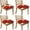 Red Flower Butterflies, variant on Mushrooms Butterflies Moon Pattern Seat Covers for Dining Room Chairs Set Of 4,Stretch Printed Washable Chair Seat Cover with Elastic Ties and Button,Removable Waterproof Couch Cushion Covers