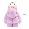 thumbnail image 3 of Bunny Keychain with Tin - 5.1" Handmade Bunny Plush Keychain with Gift Tin Box, Soft Rabbit Bag Charm Pendant, Cute Fluffy Key Ring Accessory for Backpack Purse Keys Gift Idea, 3 of 13