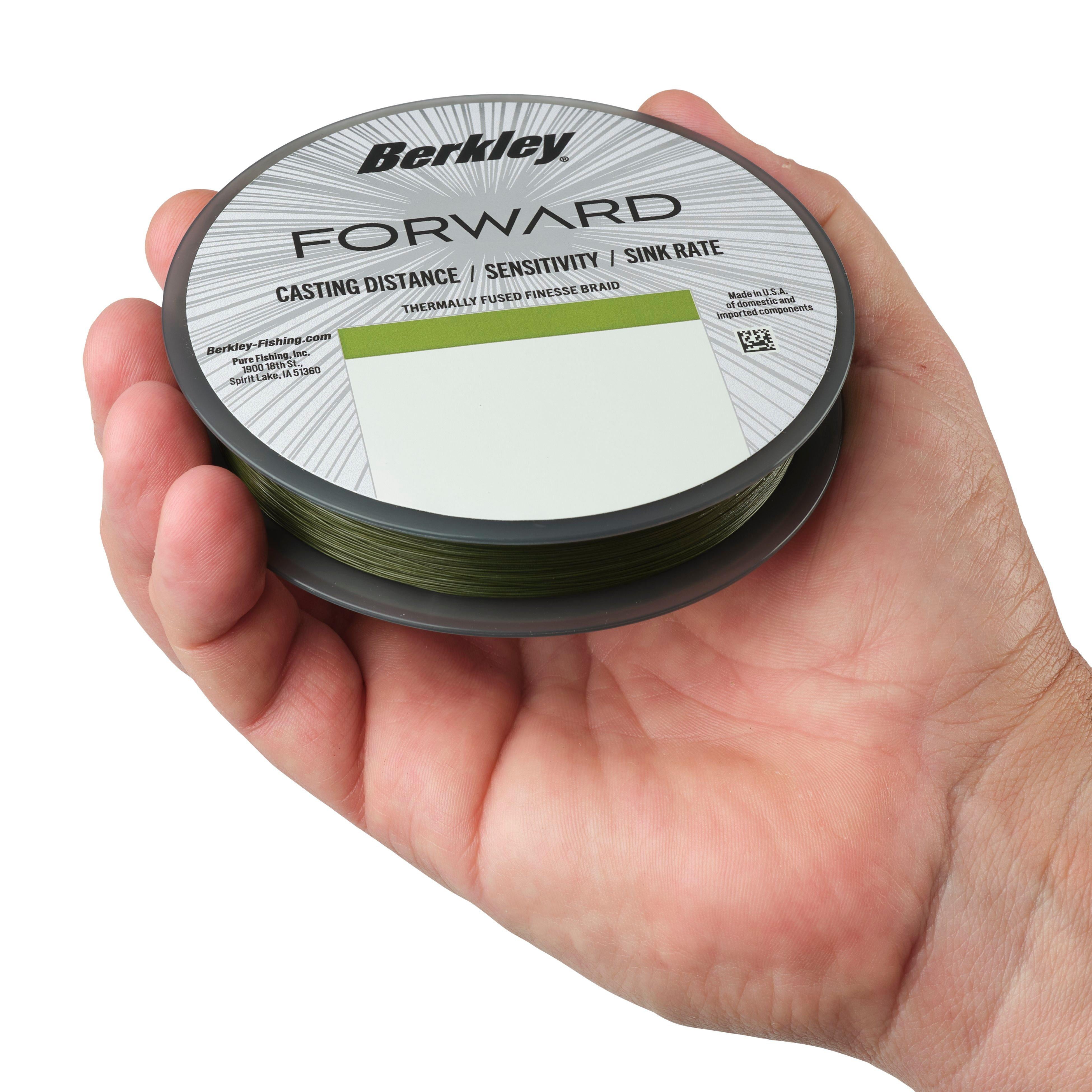 Berkley Forward Braid Fishing Line, Low-Vis Green, 8 lb Test Strength, 150 yd