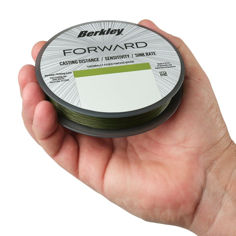12 lb test braided fishing line Berkley Forward Finesse Braid - Low-Vis Green