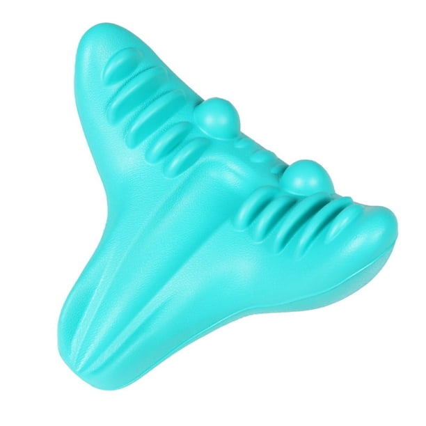 Camilla para cuello y hombros, masajeador de cuello con presión por gravedad, dispositivo de vértebras cervicales para tracción de cabeza y hombros, almohada quiropráctica para cuello cervical brillar Electrónica
