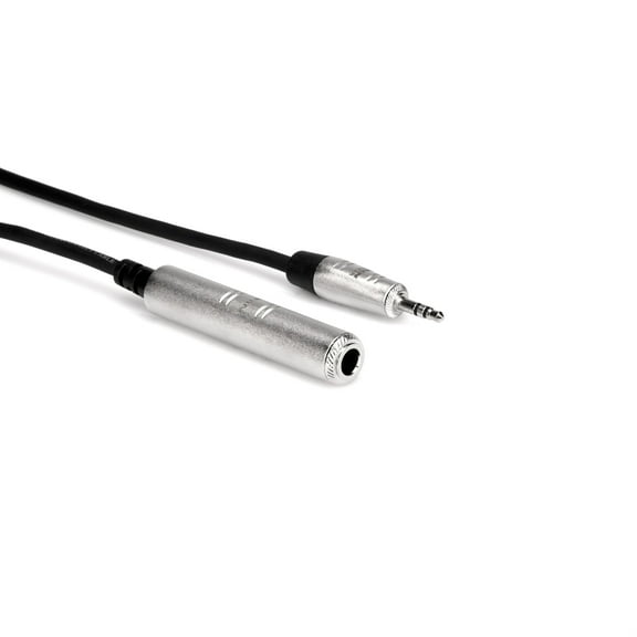 Hosa HXSM-005 5' Pro Headphone Adaptor Cable 1/4 in TRS to 3.5 mm TRS