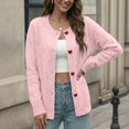 thumbnail image 5 of Lixiuxyad Womens Cardigans ’s Heart Button Loose Round Neck Knit Cardigan – Soft Blend Jacket,Red, 5 of 6