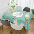 thumbnail image 4 of Coolnut Easter Rabbit Rectangle Tablecloth Spill-Proof Polyester Table Cloth Table Cover for Kitchen Dining Picnic Holiday Party Decoration,60"x108", 4 of 7
