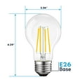 thumbnail image 5 of Luxrite Vintage A19 LED Light Bulb 100 Watt Equivalent 1600 Lumens 3000K Soft White Dimmable 12W Damp Rated UL E26 Base 6 Pack, 5 of 7