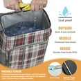 thumbnail image 5 of Abstract Plaid Insulated Backpack Cooler - 20L High-Capacity Leakproof Cooler Bag for Camping & Beach Parties, 5 of 5