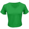 thumbnail image 5 of WCJM Women's V-Neck T-Shirts Short Sleeve Summer Tops Casu Women's Short Sleeve T-Shirt Women's Soft Workout Slim Casual Short Sleeved V Neck Crop Tops, 5 of 5