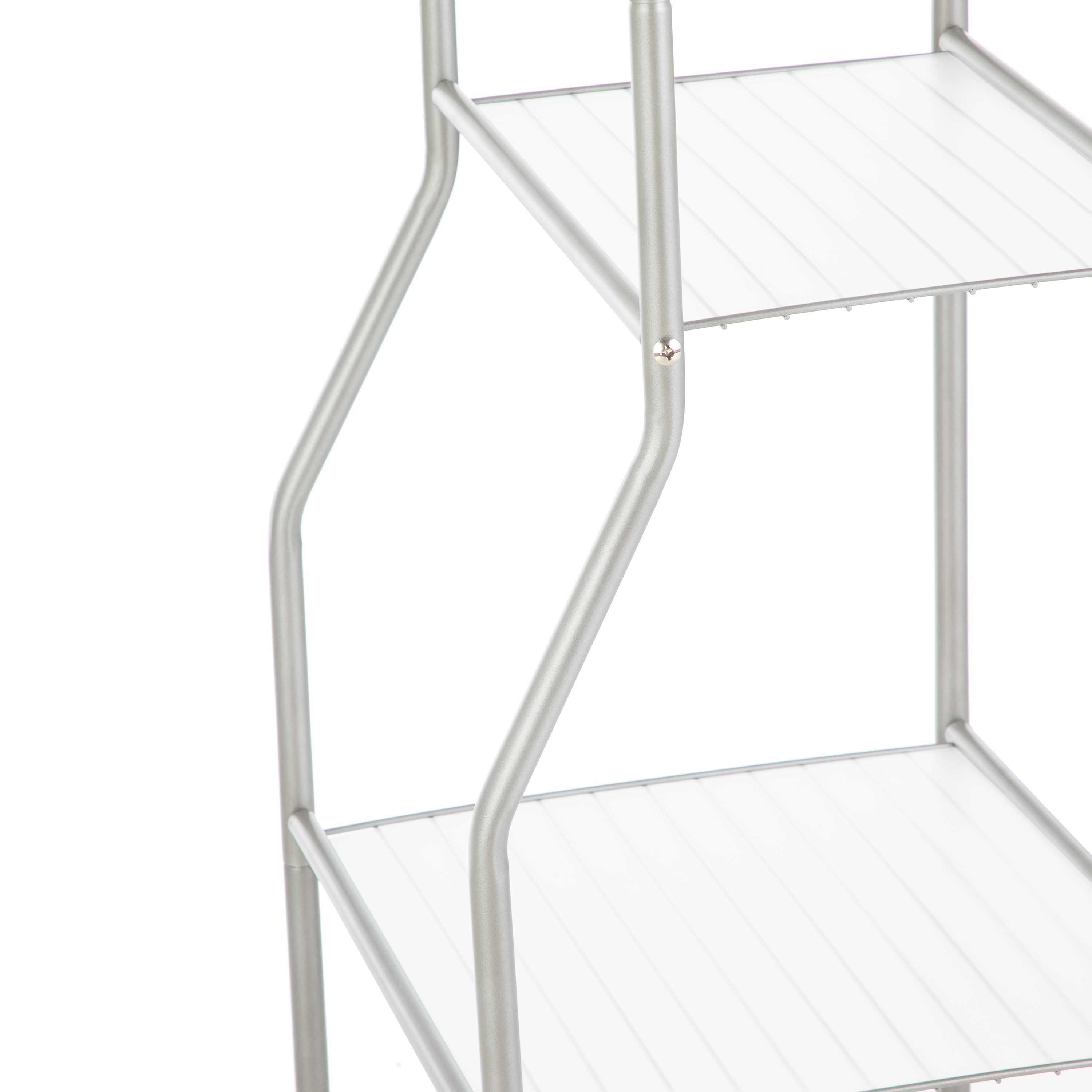 Mainstays 5-Shelf Bathroom Storage Tower with Steel Frame in Satin Nickel