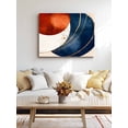 thumbnail image 4 of Navy Blue Burnt Orange Wall Art for Living Room,Canvas Picture Wall Decor for Bathroom Bedroom,Modern Boho Art Geometric Painting Artwork for Office Kitchen Hallway Dining Room Home Decor 16"x20", 4 of 8