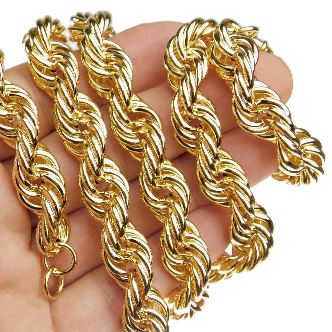 14k Gold Plated Rope Chain Necklace 30 