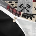 thumbnail image 5 of Hunting Bear Full Bedding Set, Rustic Deer Elk Comforter Cover Country Camper Lodge Duvet Cover Teens Adult Bedroom Decor, Geometric Patchwork Retro Cabin Quilt Cover, Black Gray Red, 5 of 7