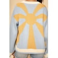 thumbnail image 4 of Miss Sparkling Women's Oversized Graphic Knit Cardigan - Casual Boho Open Front Color Block Sweater Loose Fit Long Sleeve Knitwear (S-XL), 4 of 4