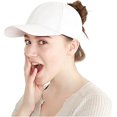 thumbnail image 1 of LAICAIW Ponytail Baseball Cap Messy High Bun Adjustable Mesh Trucker Sun Hat for Women, 1 of 6