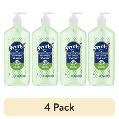 (4 pack) Germ-X Advanced Hand Sanitizer Aloe 1 L