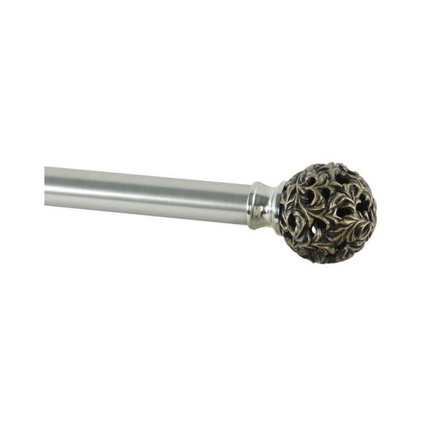 Adjustable Metal Curtain Rod in Brushed Nickel (88 in. W x 3.25 in. D x