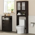 thumbnail image 3 of Yaheetech Free-Standing over-the-Toilet Storage Cabinet Shelf for Bathroom, Espresso, 3 of 8