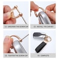 thumbnail image 4 of Leather Car Keychain, Universal Key Fob Keychain Leather Key Chain Holder for Men and Women,black, 4 of 5